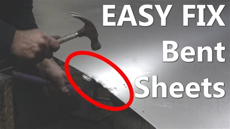 how to straighten sheet metal|fix the steel angles inside.